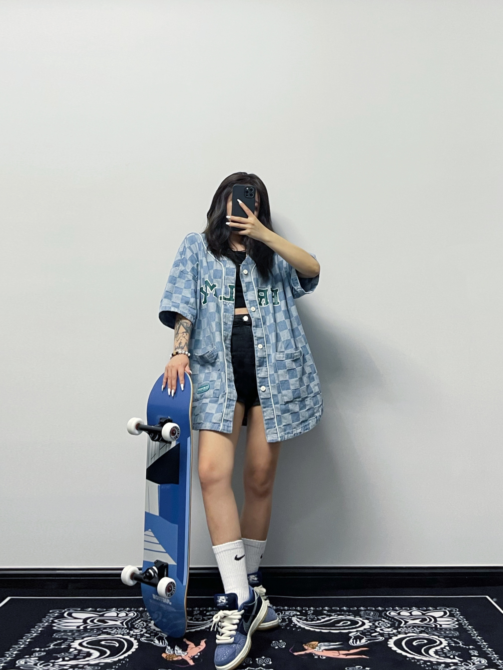 滑板女孩街头风穿搭分享｜假装会玩板 🛹