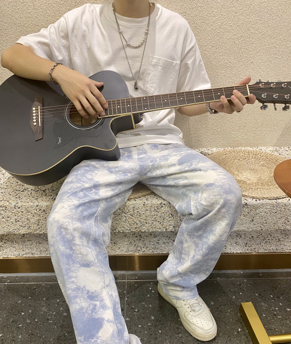 OOTD｜蓝天白云牛仔裤