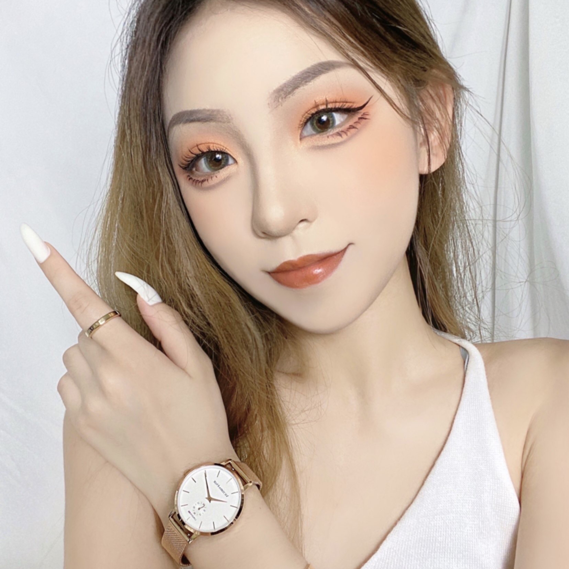 女士推荐！【林允同款】victoriahyde/维多利亚海德 编织钢带防水石英欧美腕表 VH4003
