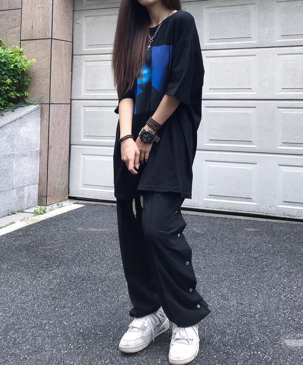 夏日休闲日常通勤排扣长裤 分享