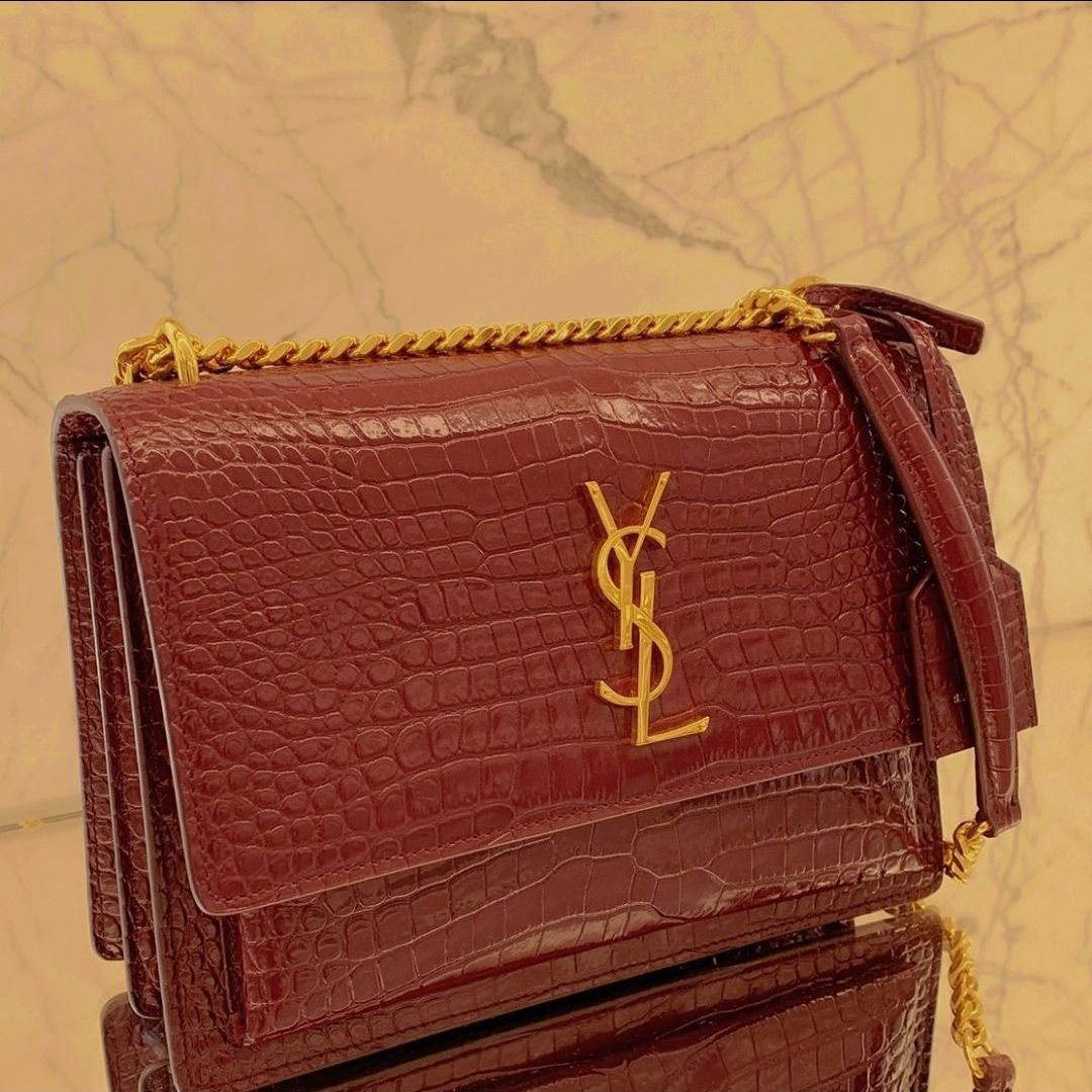 YSL 鳄鱼压纹单肩包分享