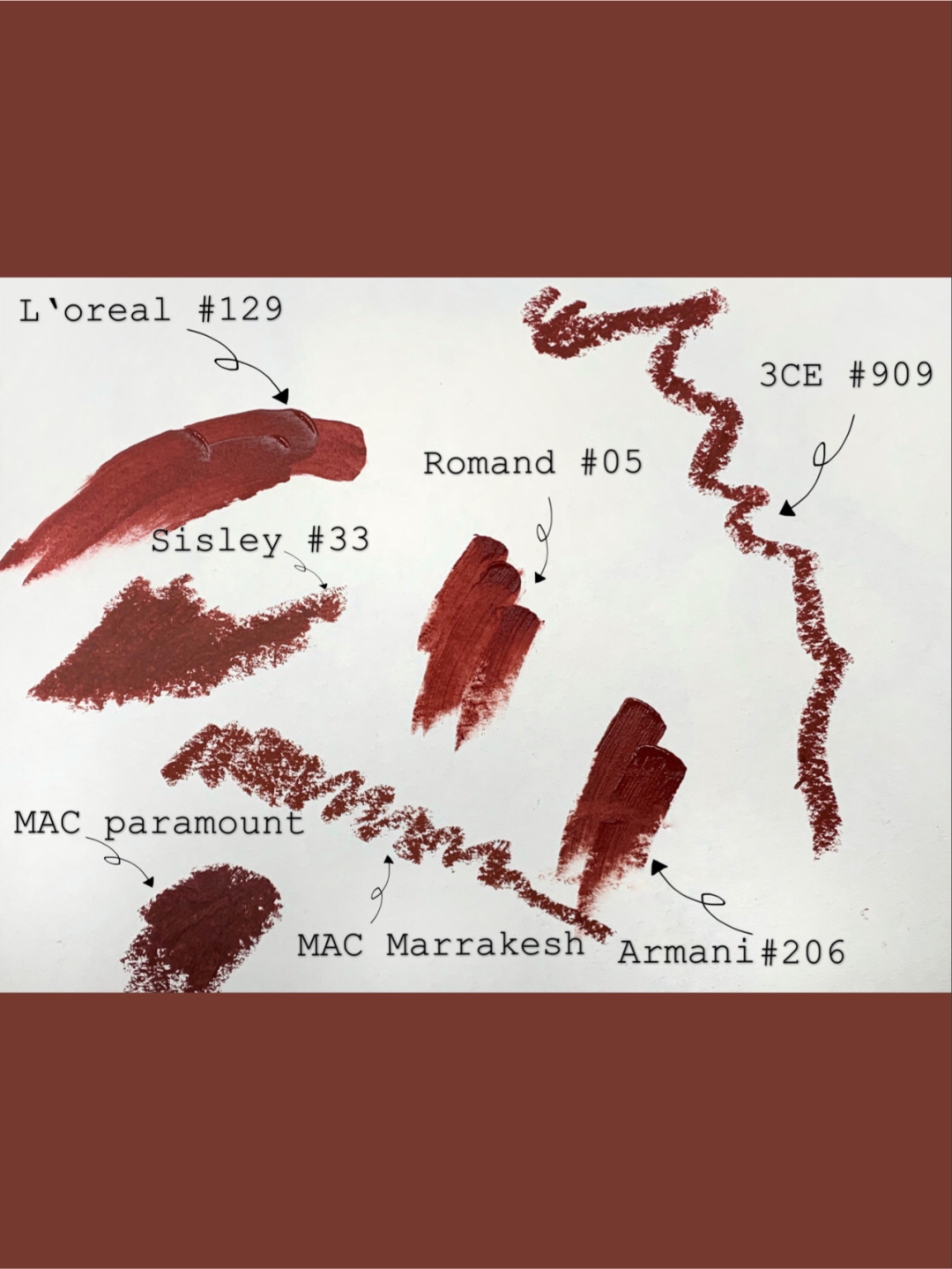 万变不离其“棕” ｜神仙红棕色口红合集💄
