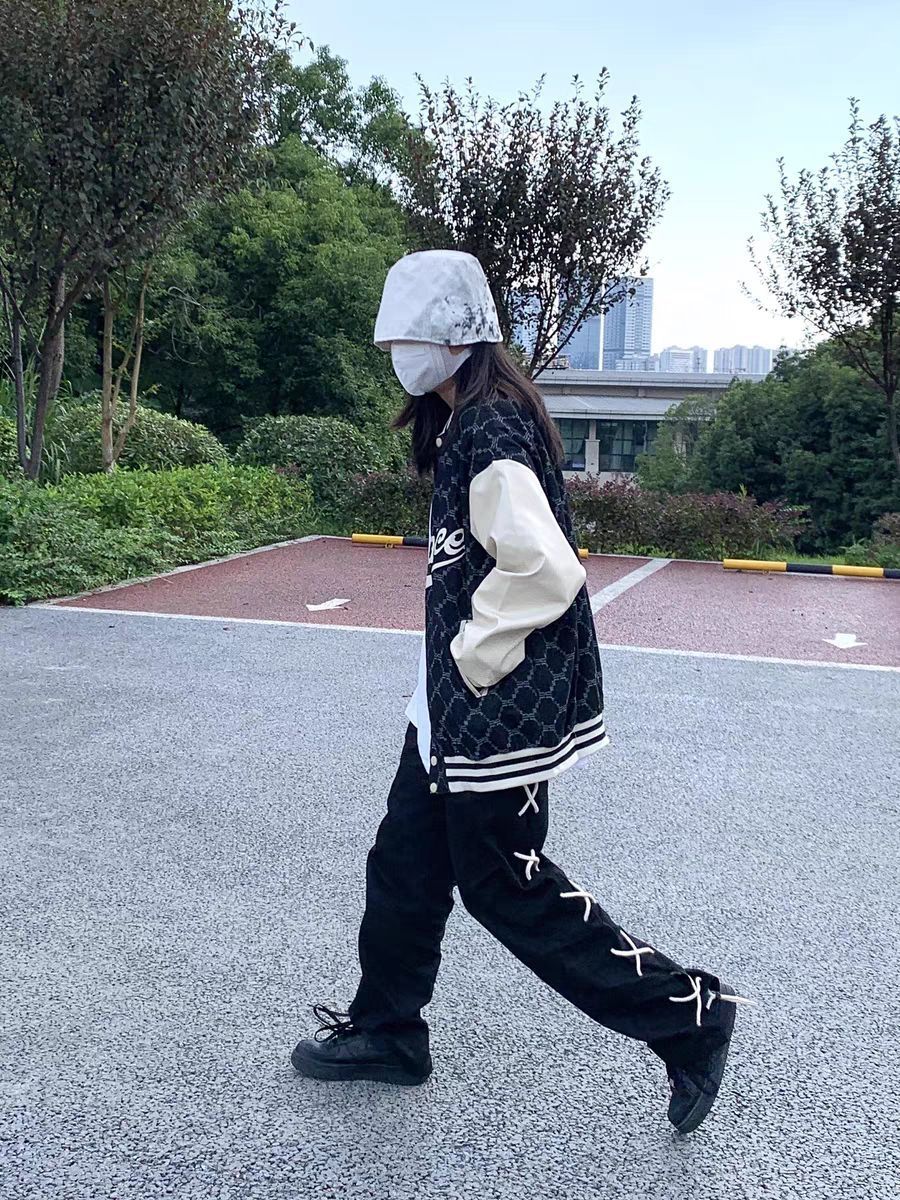 BLACKSOAG 2021SS 街头交叉绑带高街复古休闲长裤