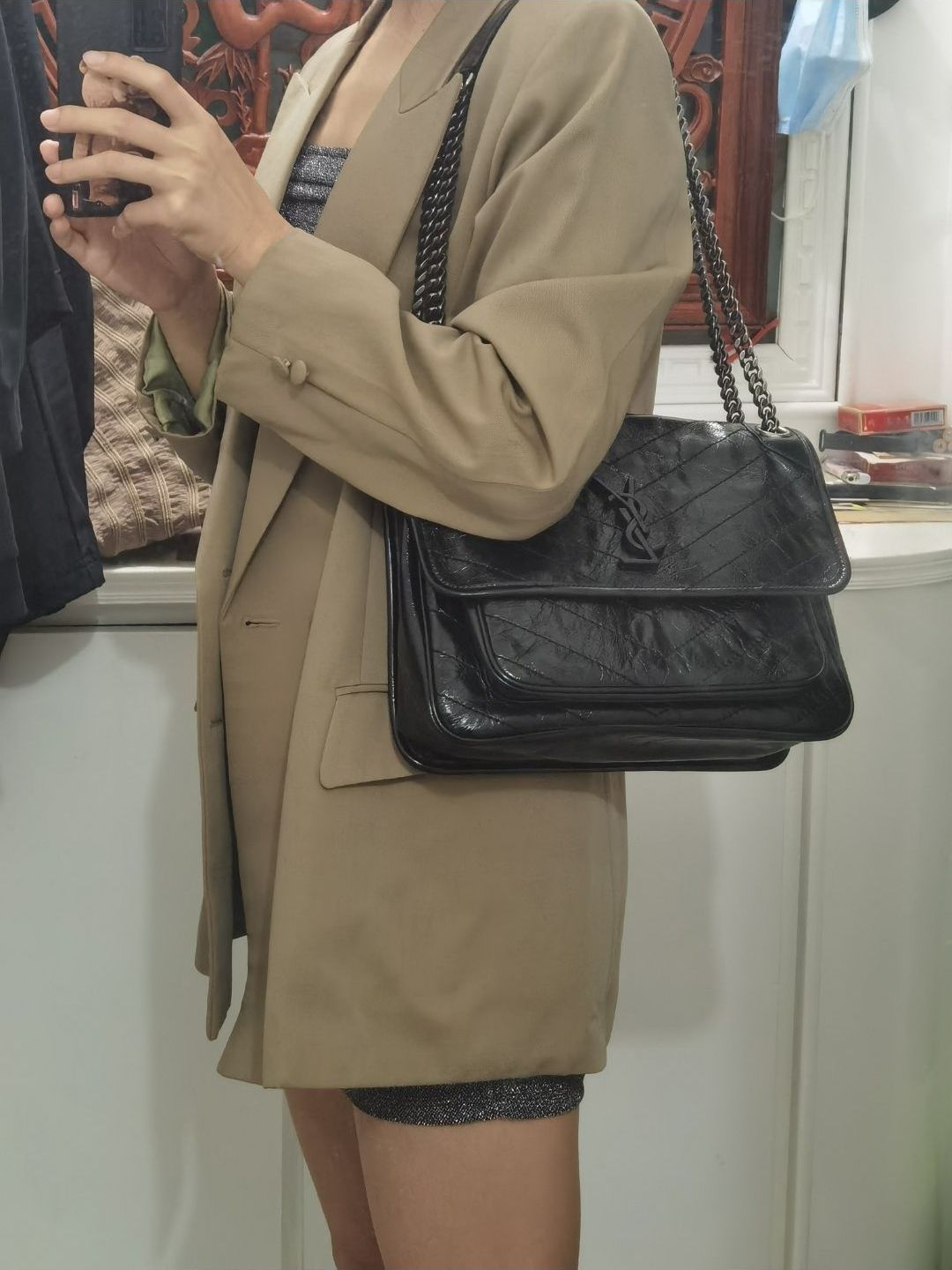 YSL 简约女士单肩包分享