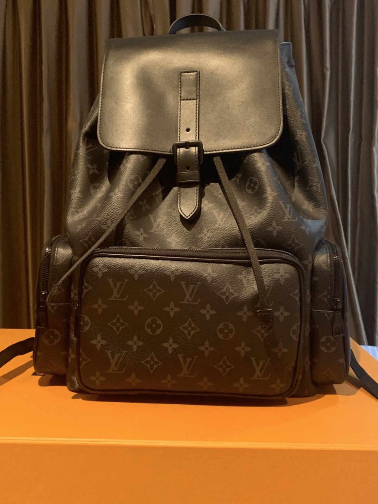 LV 老花书包双肩包 分享