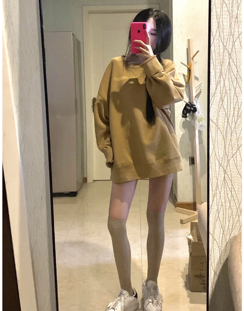 ootd｜Gap 简约碳素软磨宽松抓绒卫衣