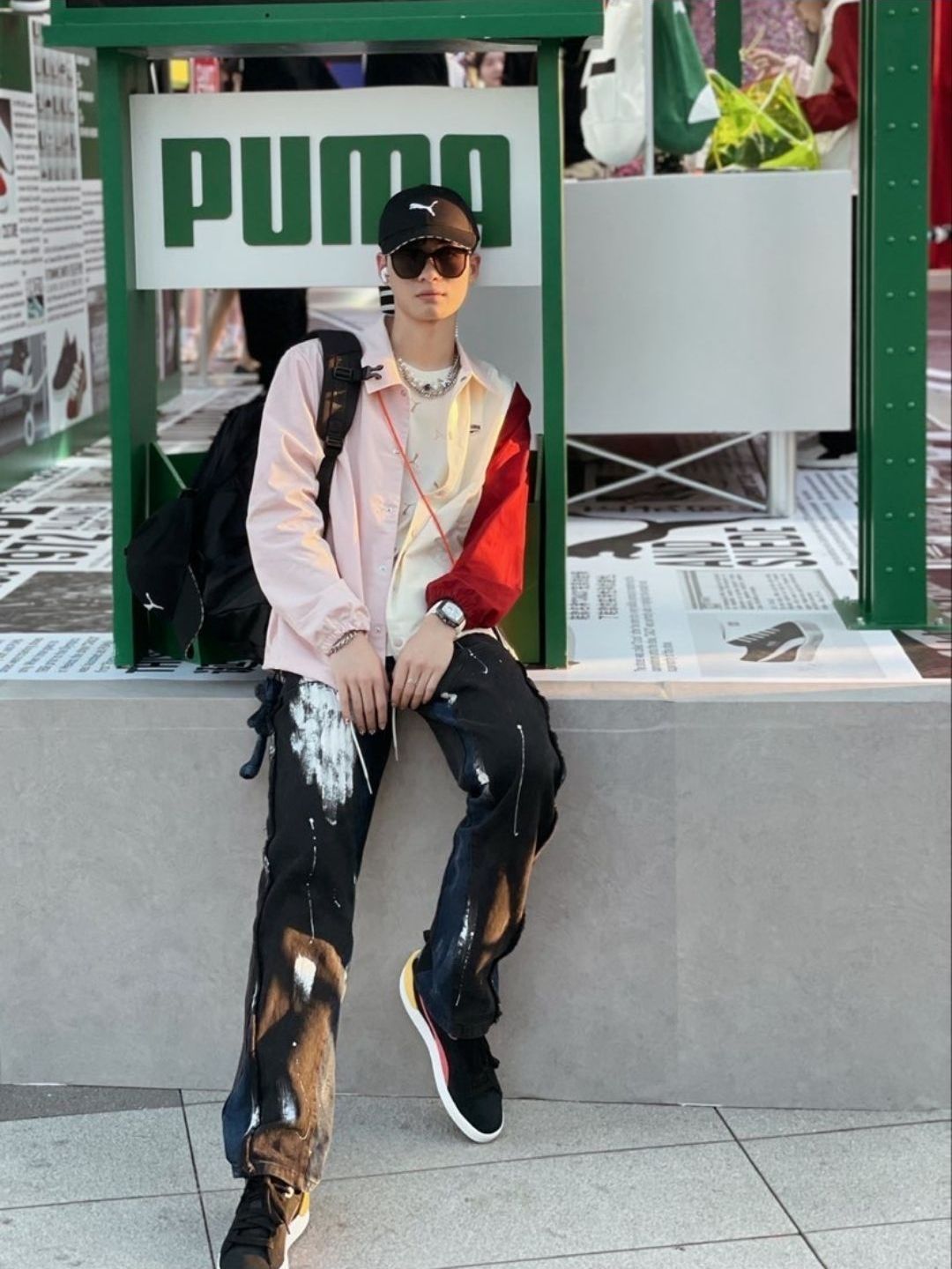 Puma 刺绣小标纯色运动梭织夹克