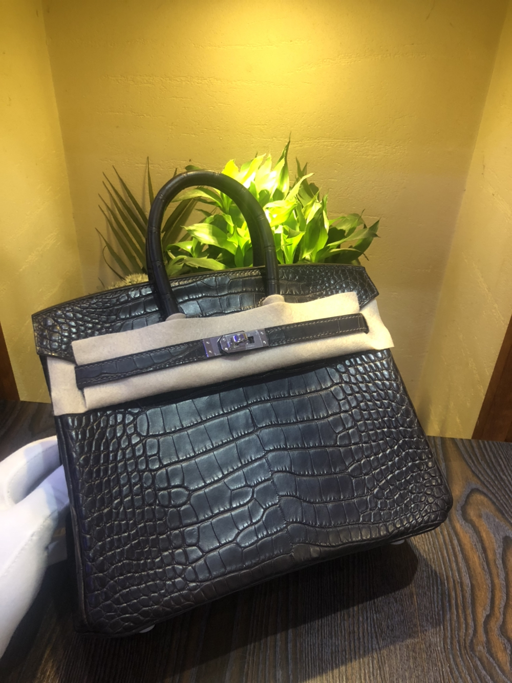 birkin 25cm 乌木色 雾面美洲