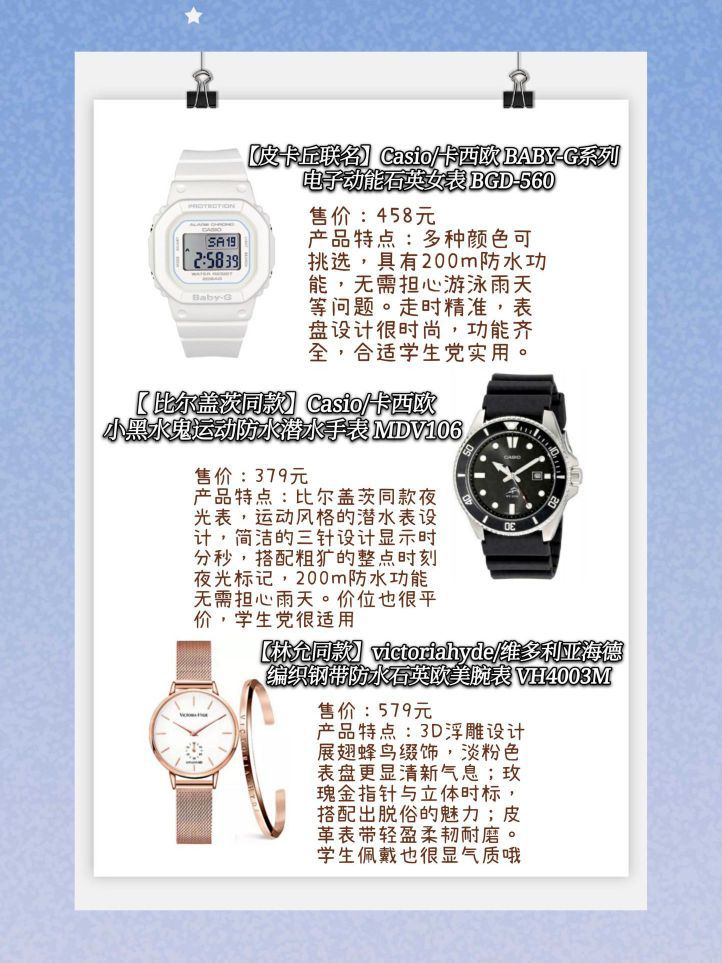 裂墙推!!|9款学生党平价手表