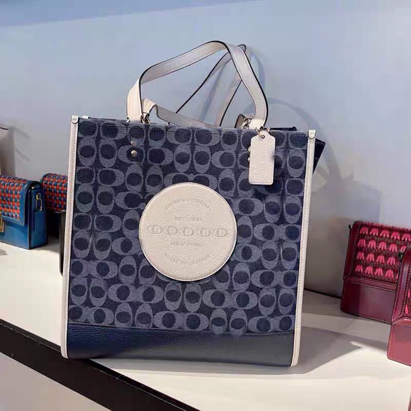 Coach Logo贴饰手提托特包 分享