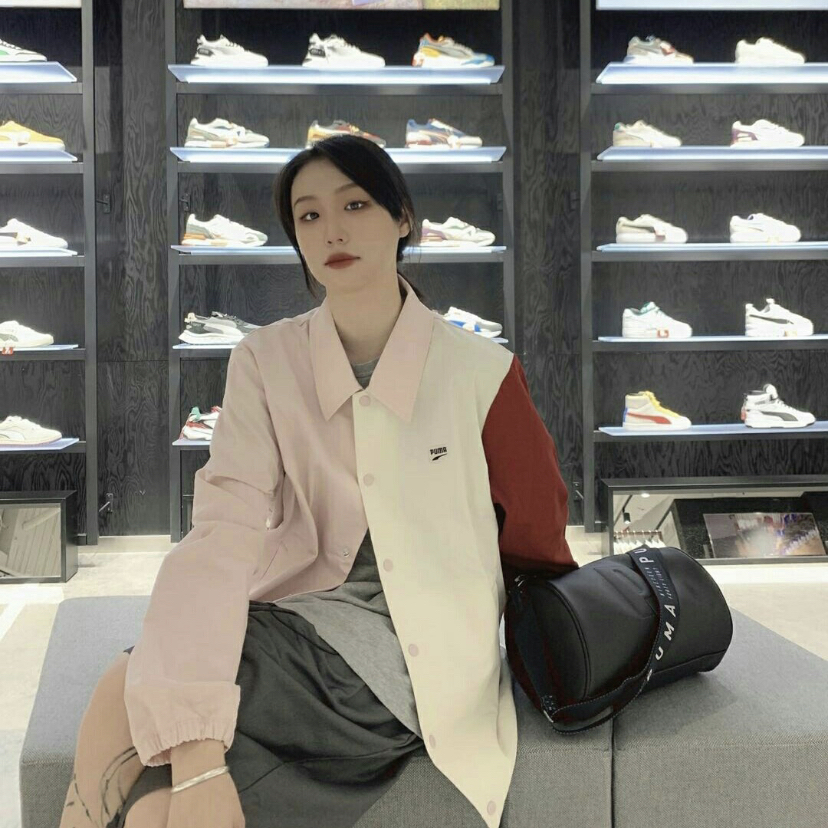 Puma 刺绣小标纯色运动梭织夹克