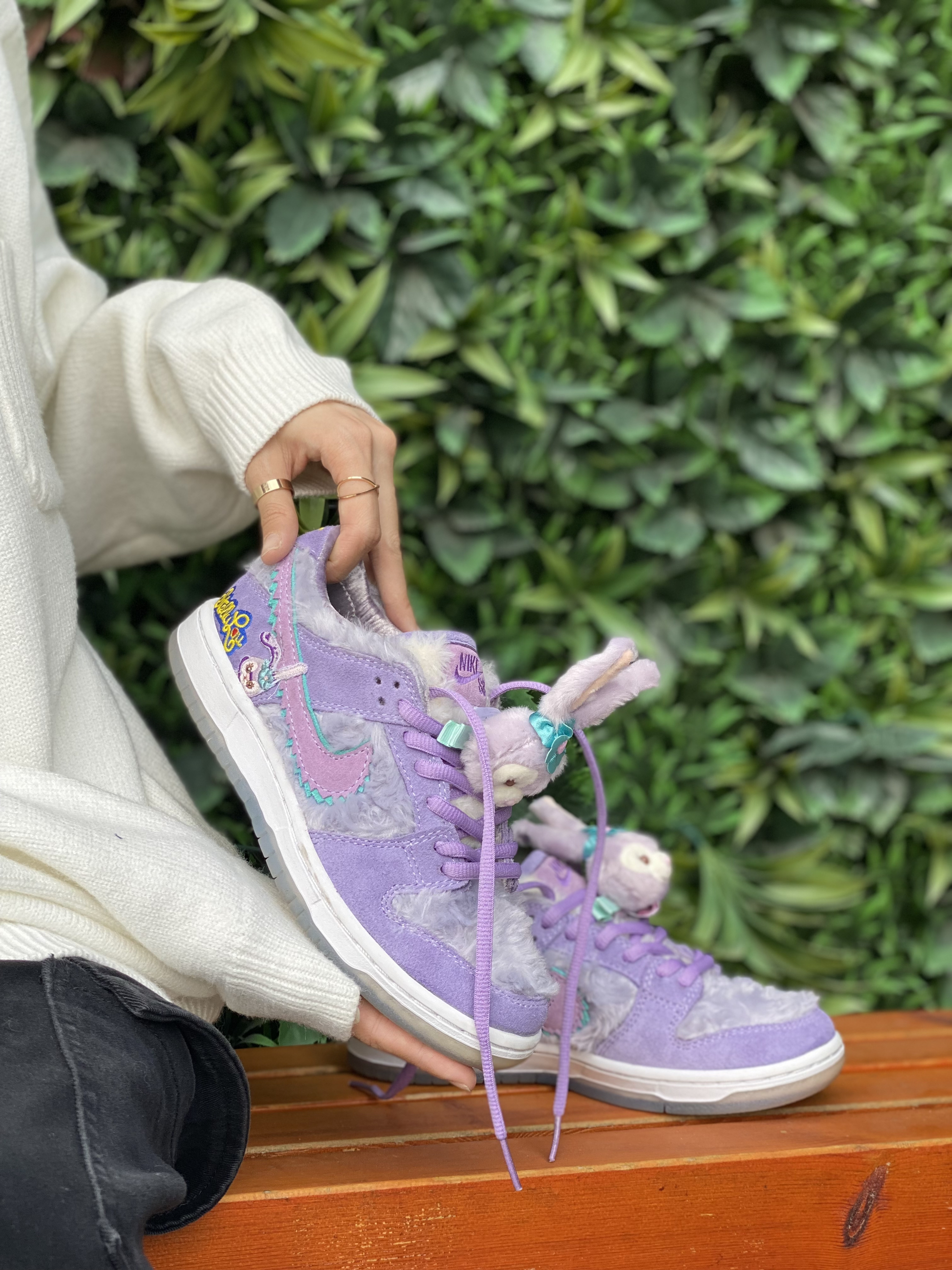 星黛露dunk,紫色的毛茸茸的鞋子太好看了