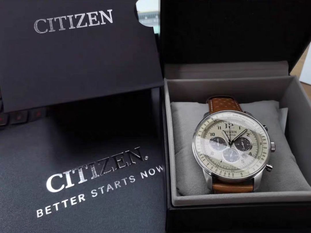 Citizen/西铁城 复古休闲运动光动
