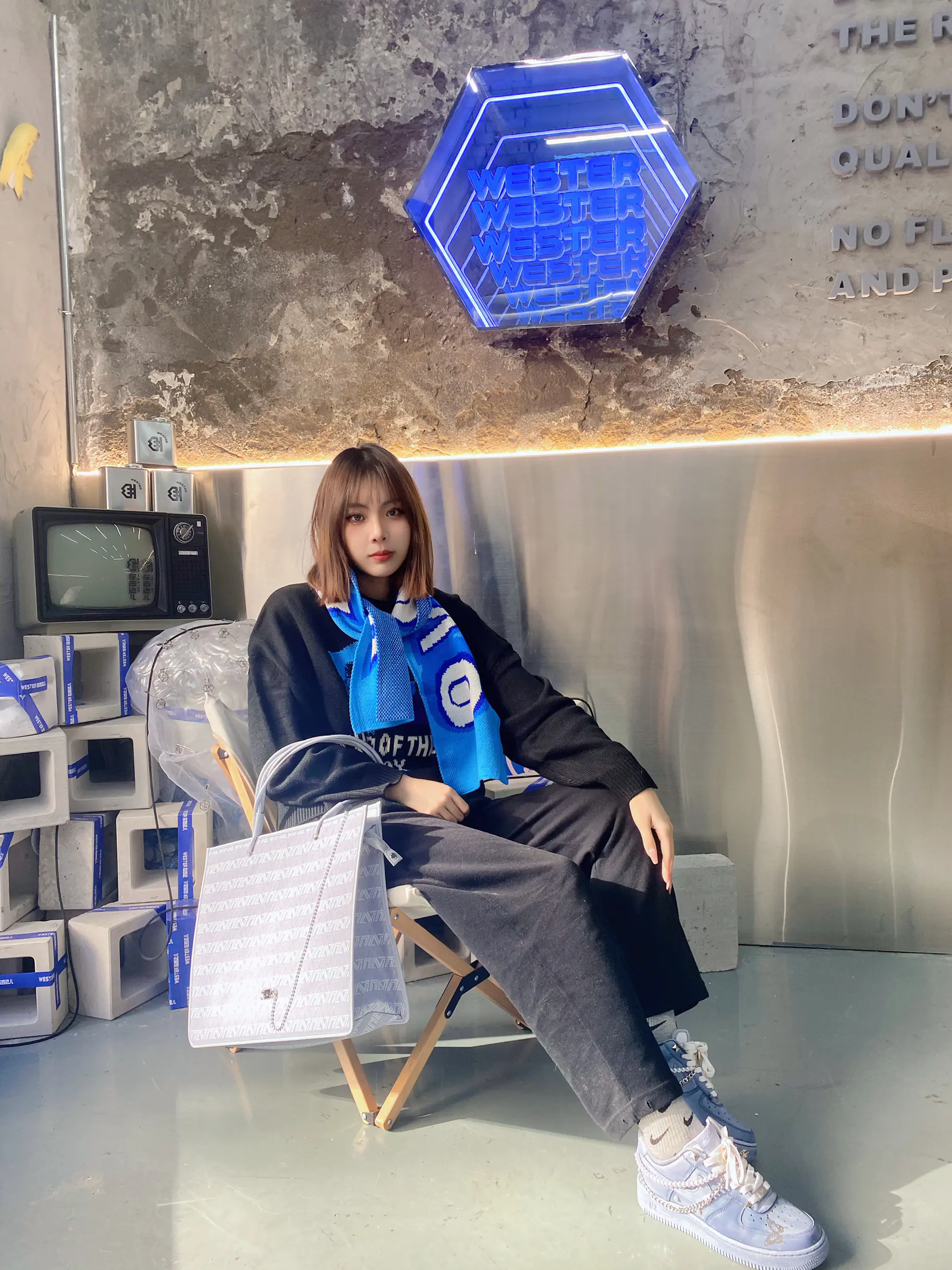 克莱因蓝➕黑色穿搭💙🖤