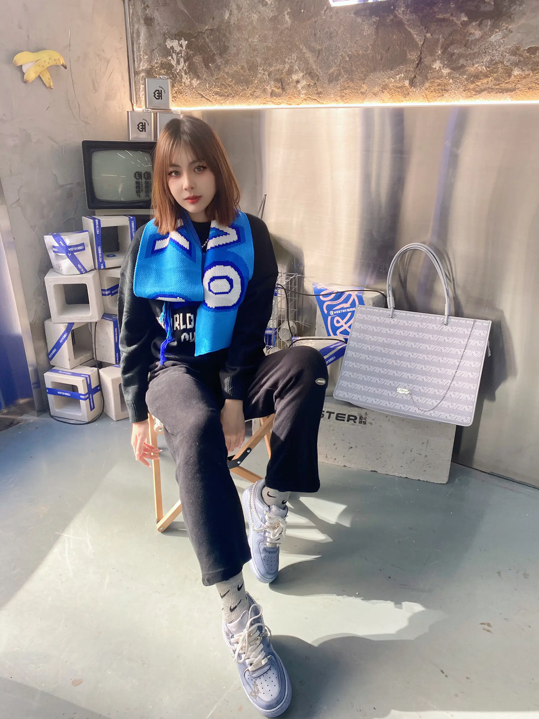 克莱因蓝➕黑色穿搭💙🖤