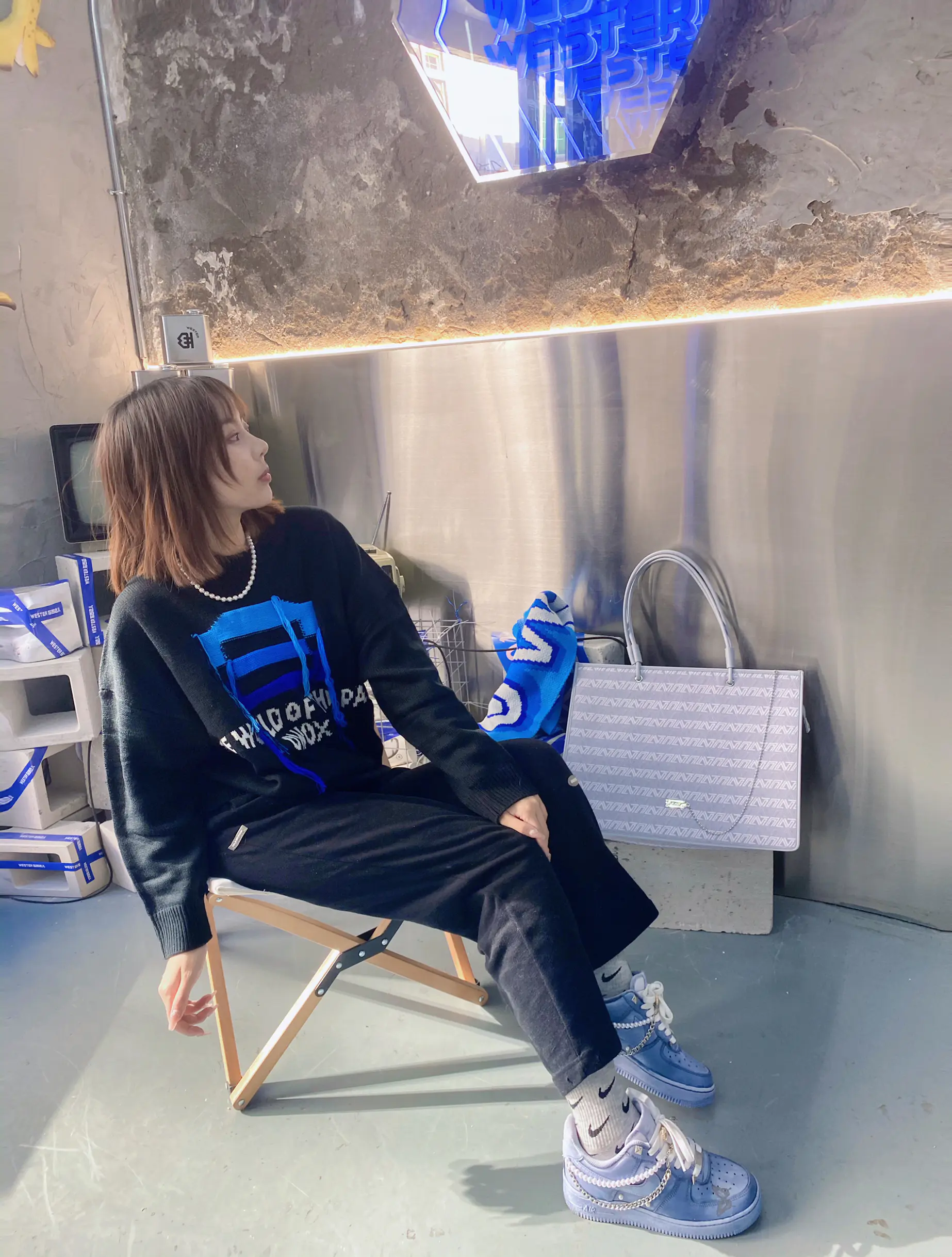 克莱因蓝➕黑色穿搭💙🖤