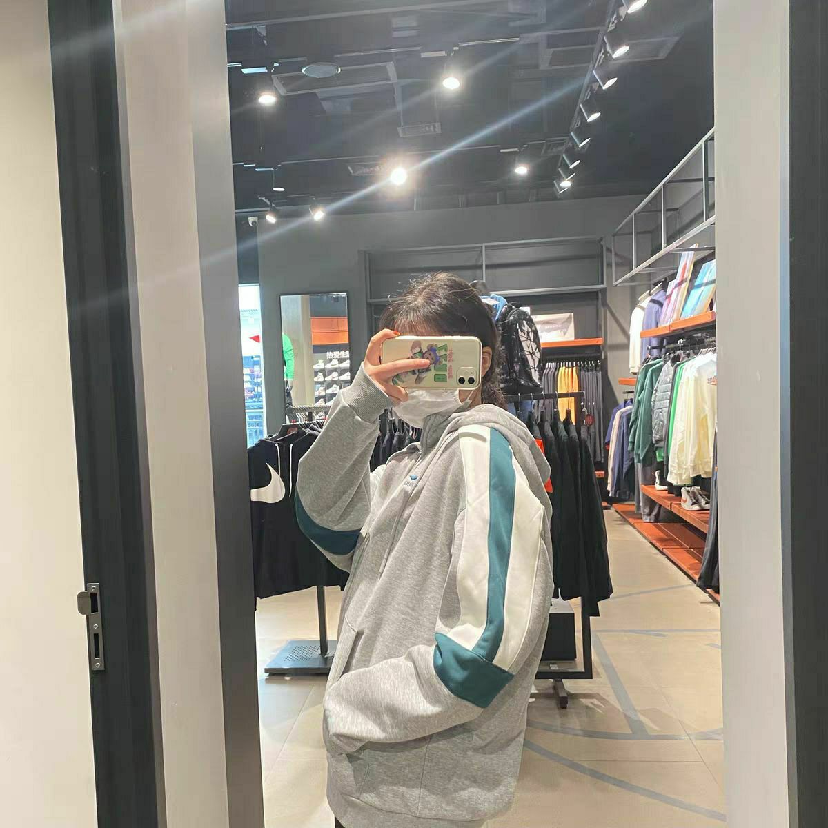 李宁 情侣款加绒连帽运动开衫夹克