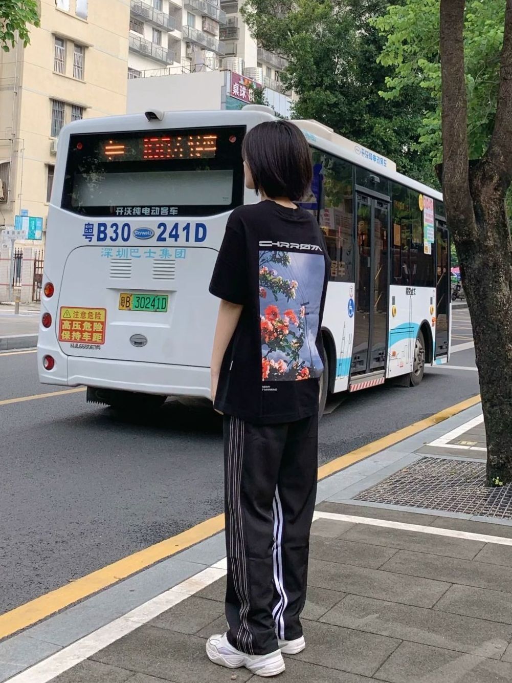 条纹运动裤分享