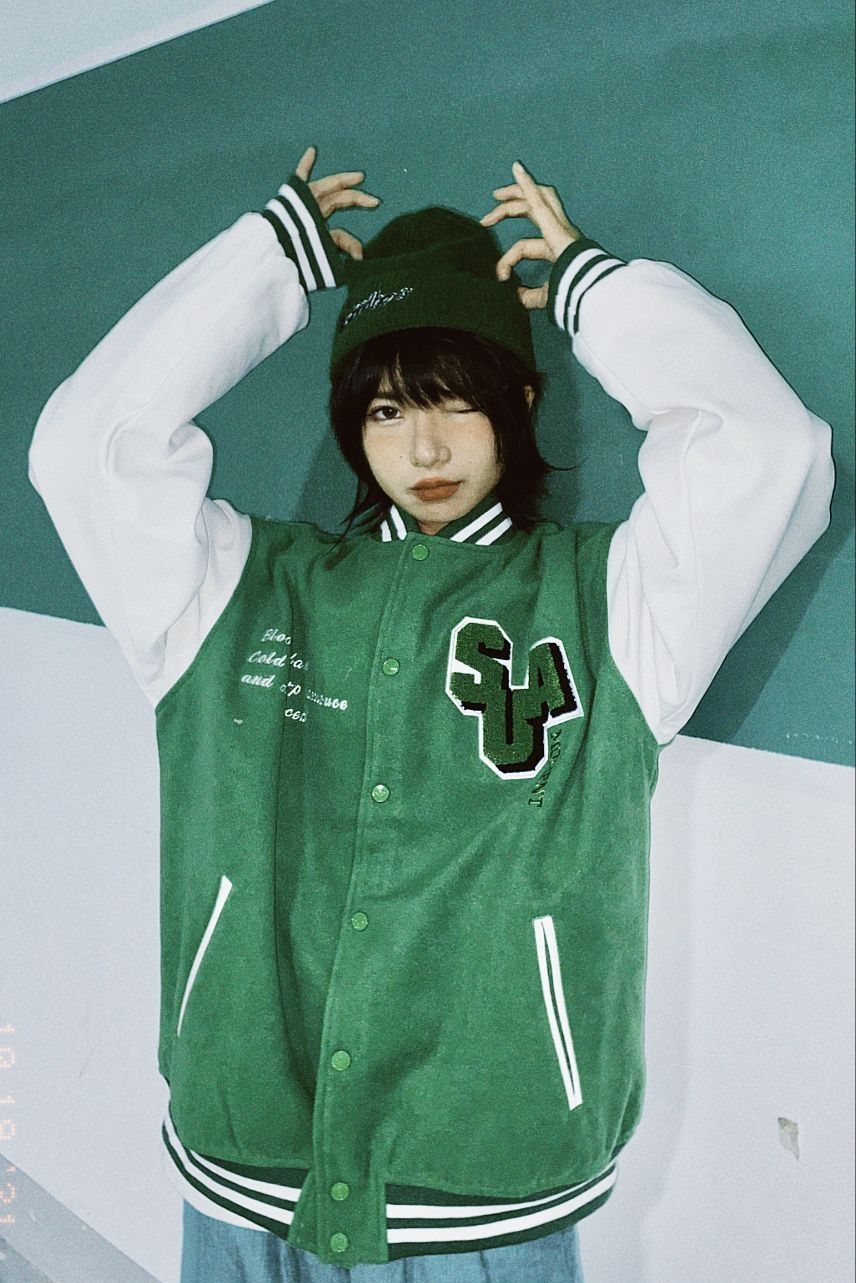 SUA|一代字母毛巾绣棒球夹克棉服
