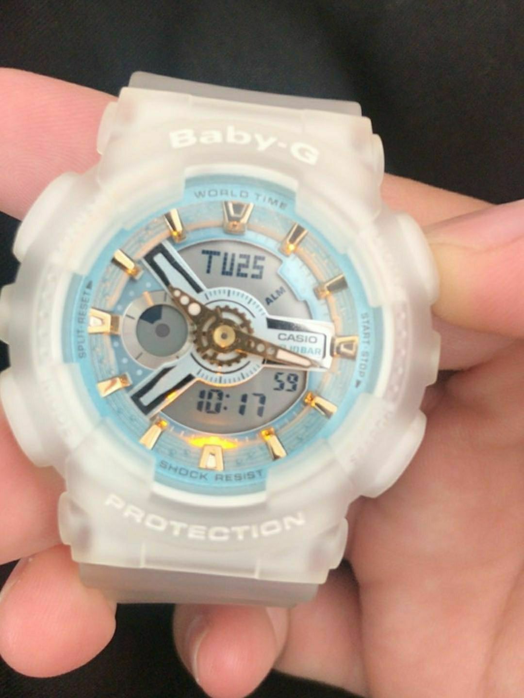 Casio/卡西欧 BABY-G 美人鱼的眼泪之海玻璃磨砂哑光半透明潮流运动女表