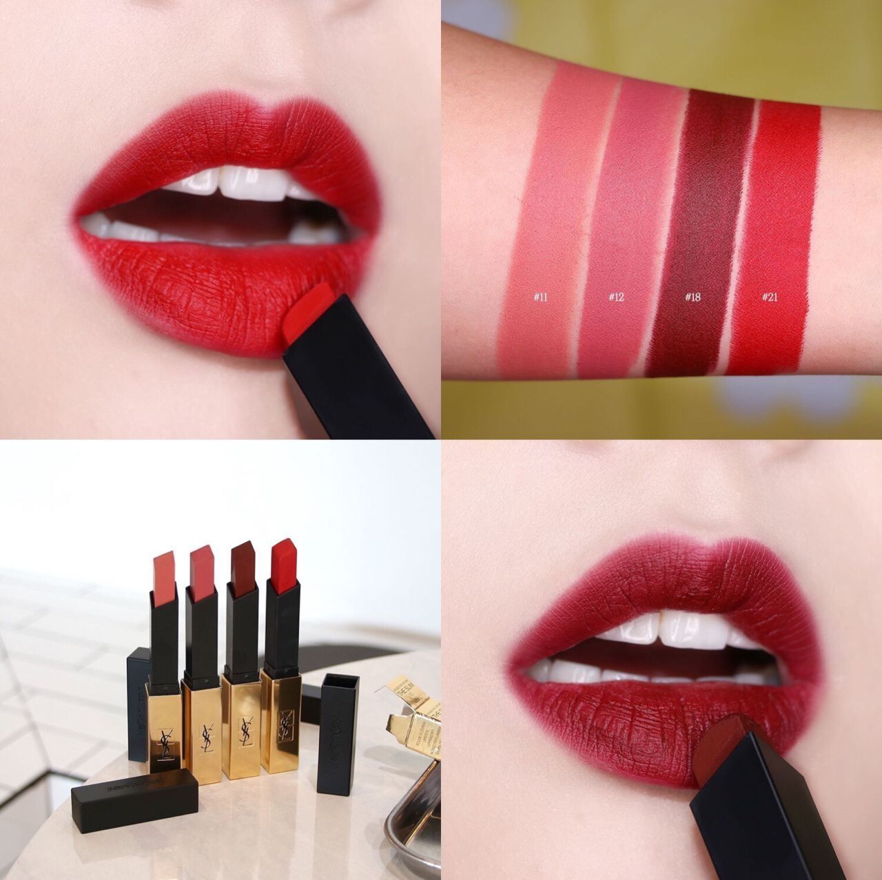 YSL2018新版细管哑光口红，试色分享～