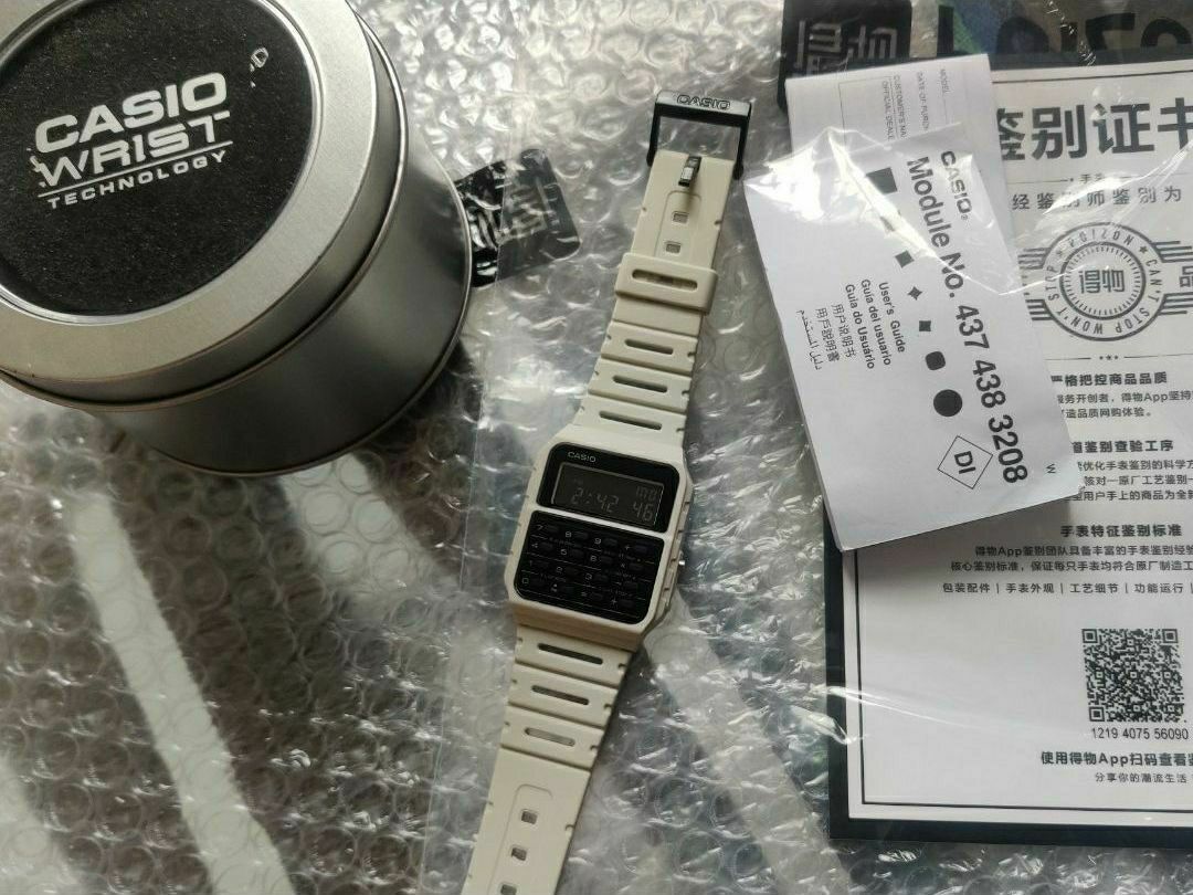 Casio/卡西欧 复古计算器防水石英手表
