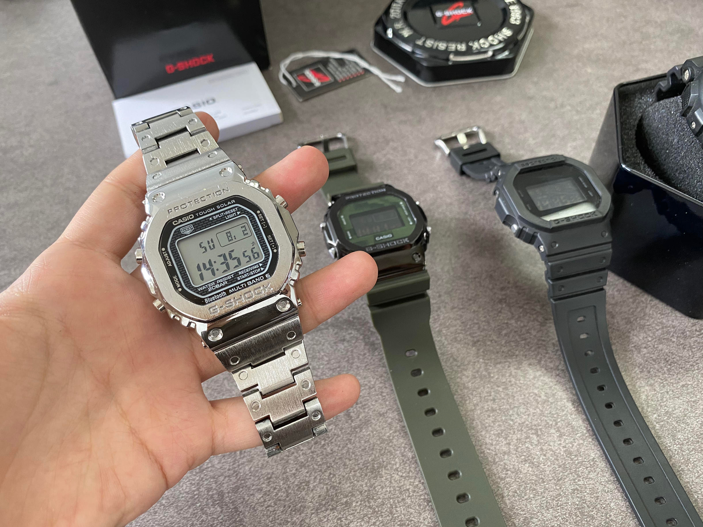 手表分享｜Casio GMW-5000银色金属小方块