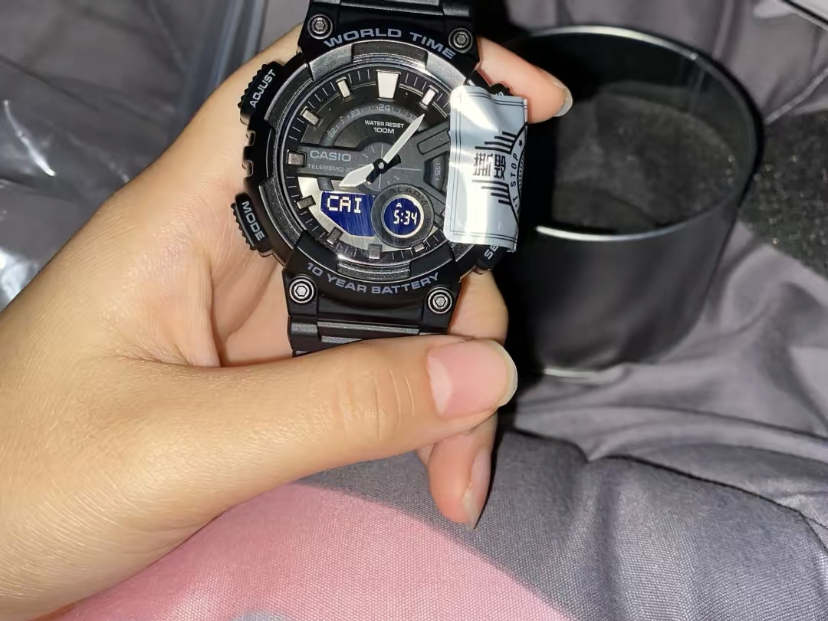 Casio/卡西欧 Analogue指针 男女黑暗之心指针双显运动石英表