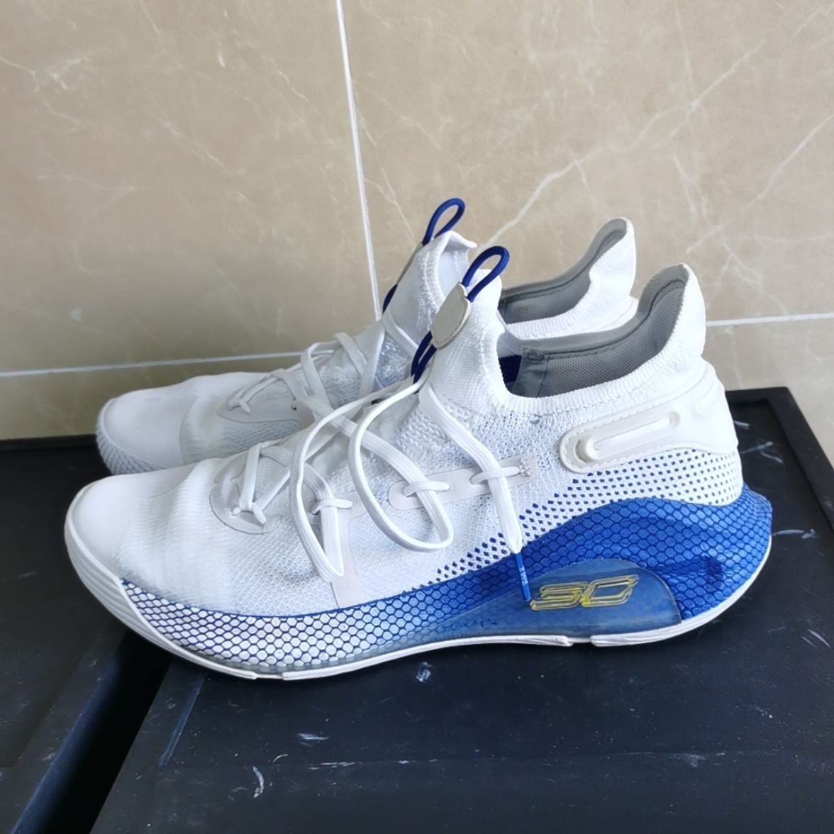 Under Armour Curry 6 "DubNation"实战篮球鞋白蓝