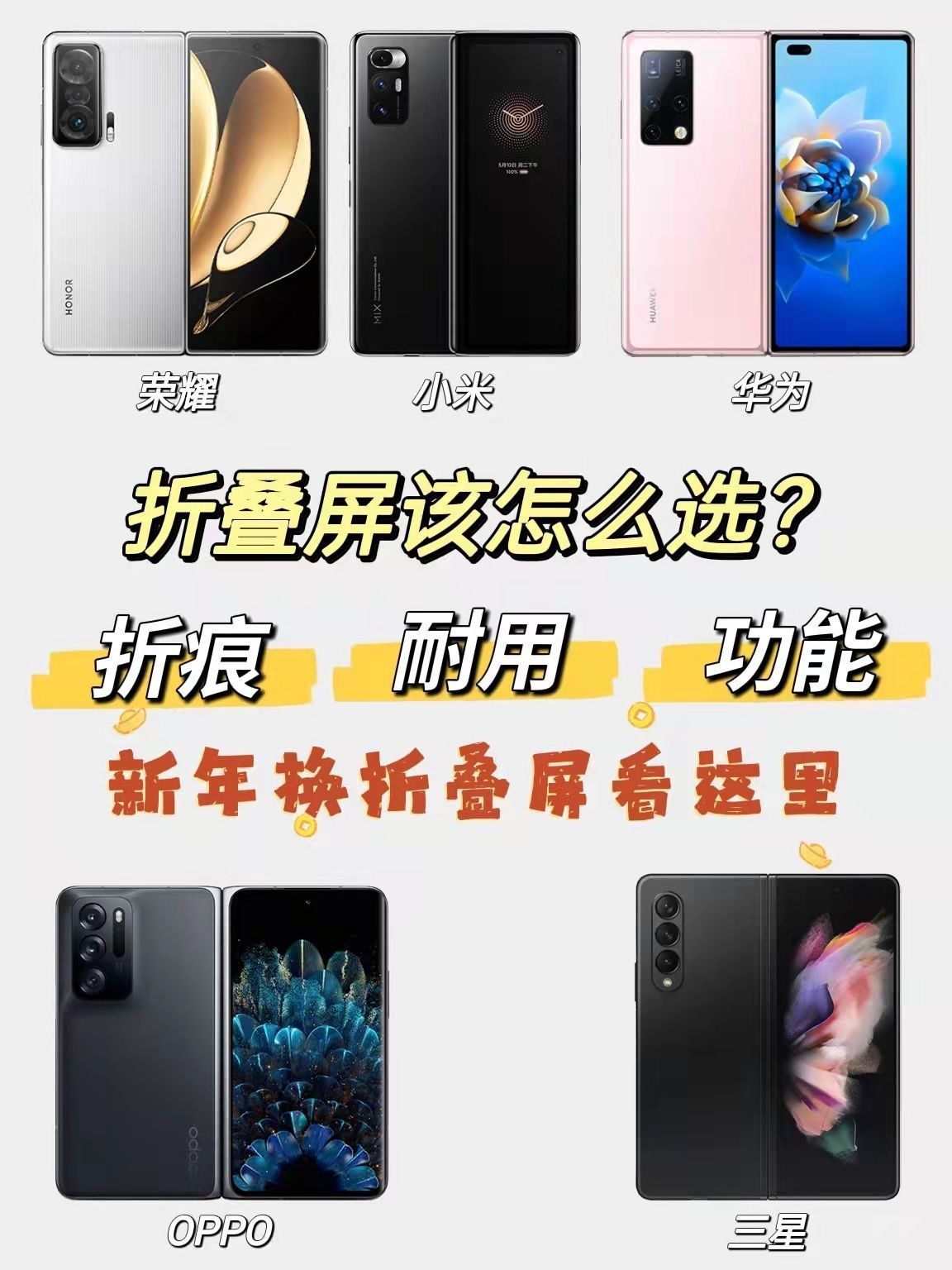 🔥当下最火的几款折叠屏手机对比!哪个性价比更高?