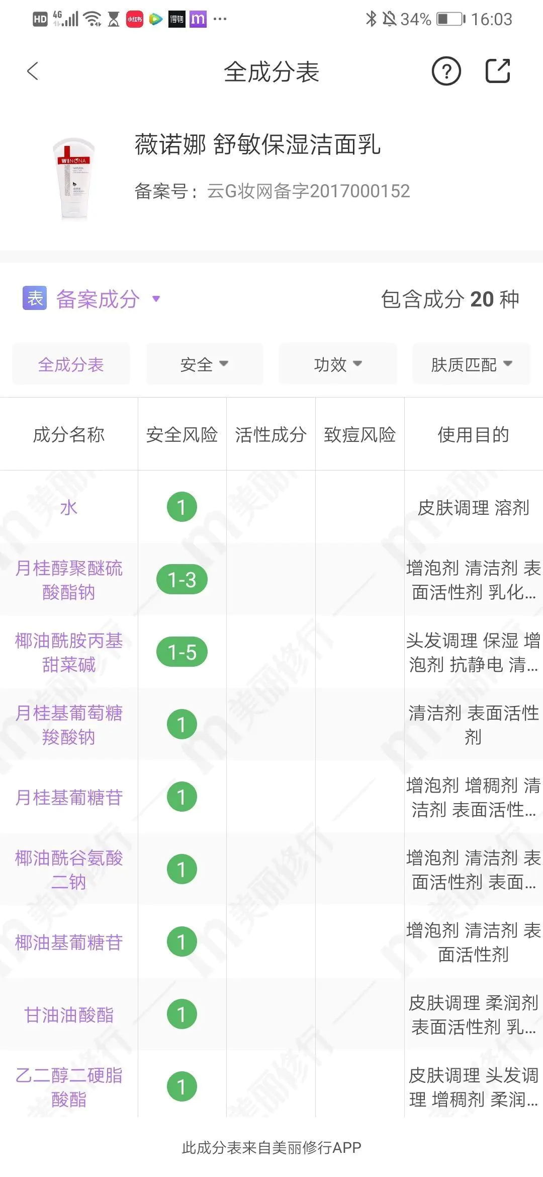 薇诺娜洗面奶,问题肌肤大救星