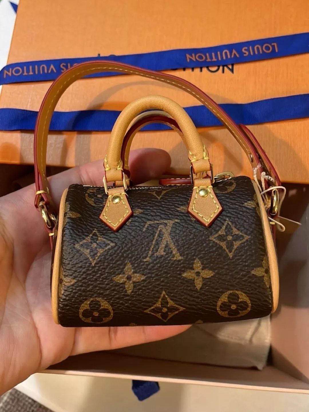 LV  经典迷你老花女士手提包分享