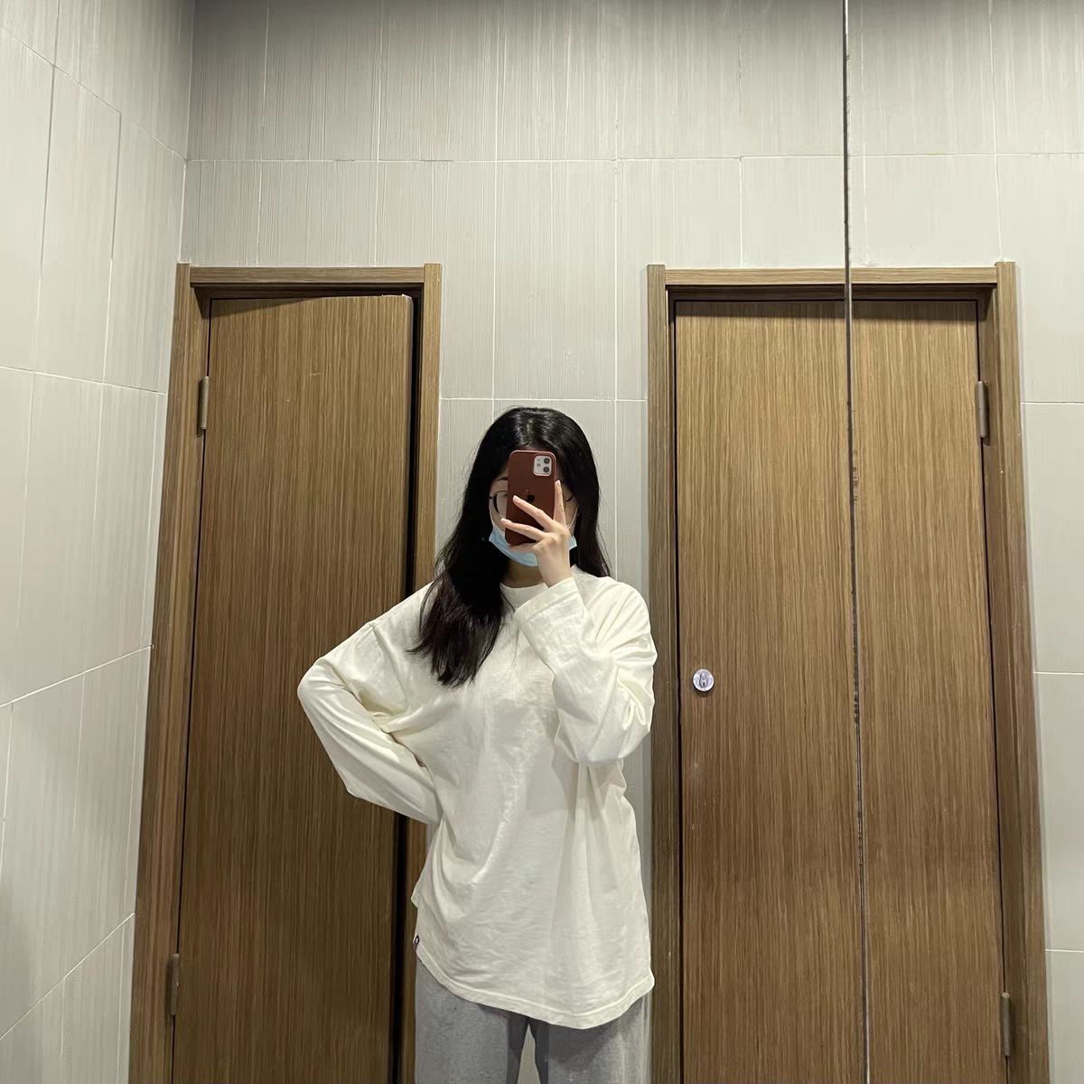 今日分享/准者 美式篮球长袖打底衫跑步休闲宽松圆领套头上衣