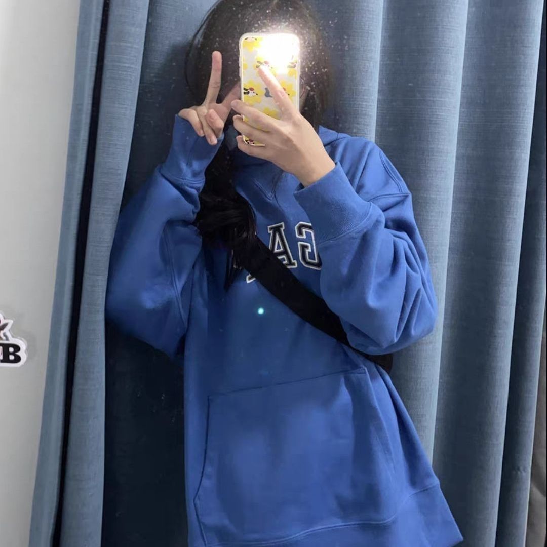今日分享/Gap 2021AWLOGO法式圈织软连帽卫衣