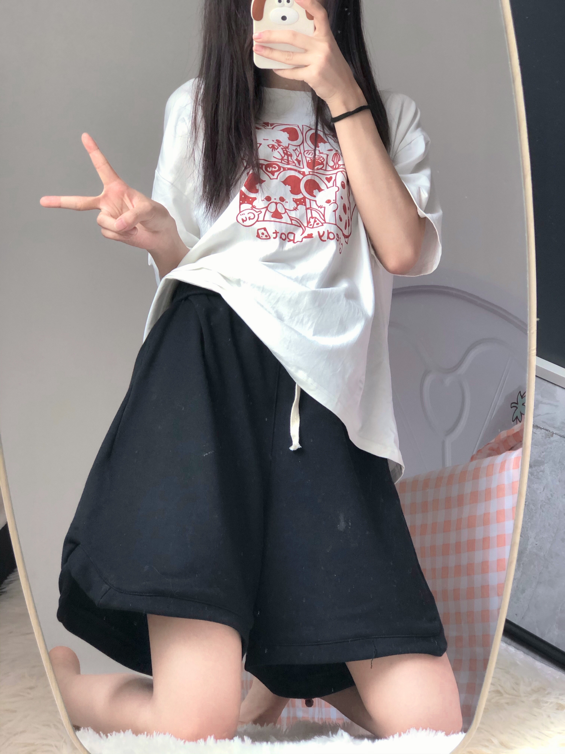 今天做个酷👧girl 码死这条开叉短裤啦