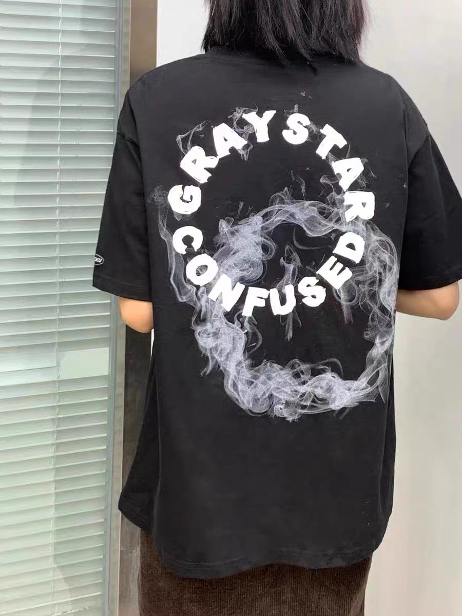 美式街头字母印花短袖T恤男嘻哈oversize潮流半袖体恤tee