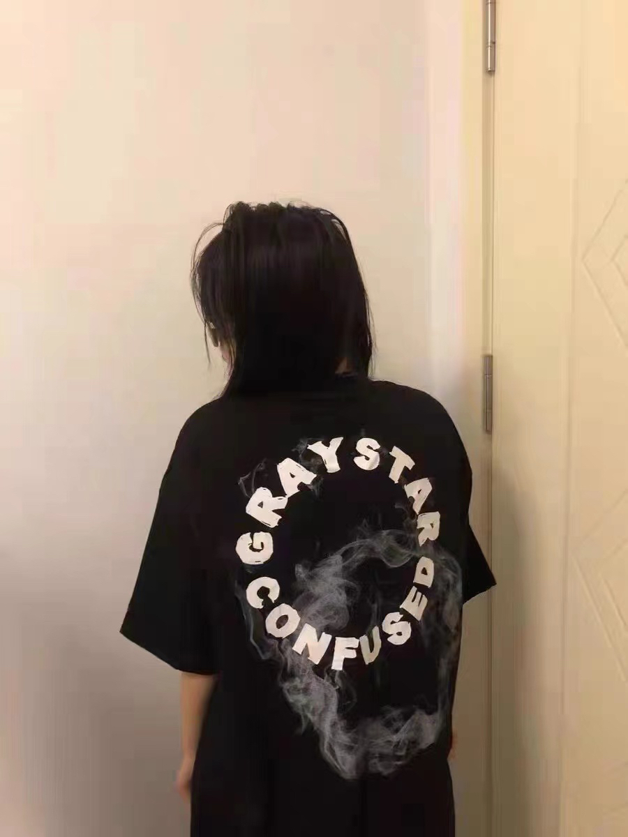 小众烟雾ins风帅气短袖