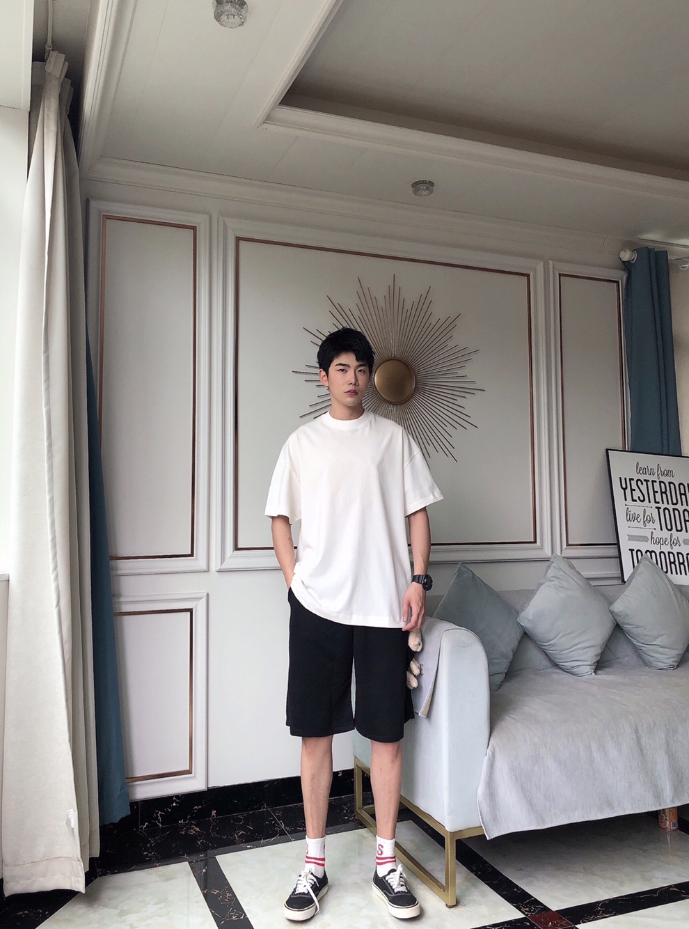 夏日穿搭 男生必备运动五分裤