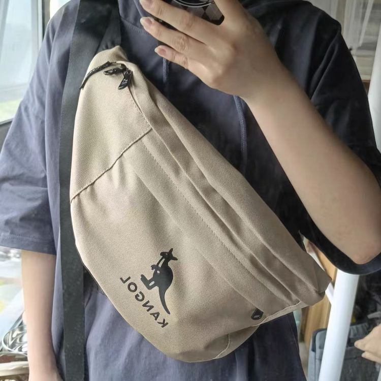 KANGOL 三合一腰包百搭学生帆布斜跨包运动休闲胸包