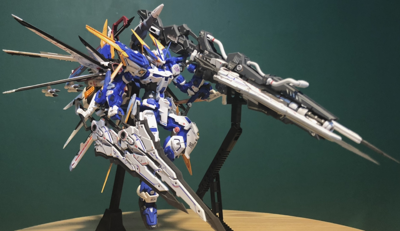 MG 异端高达蓝色机D型+凤装备+三叉戟