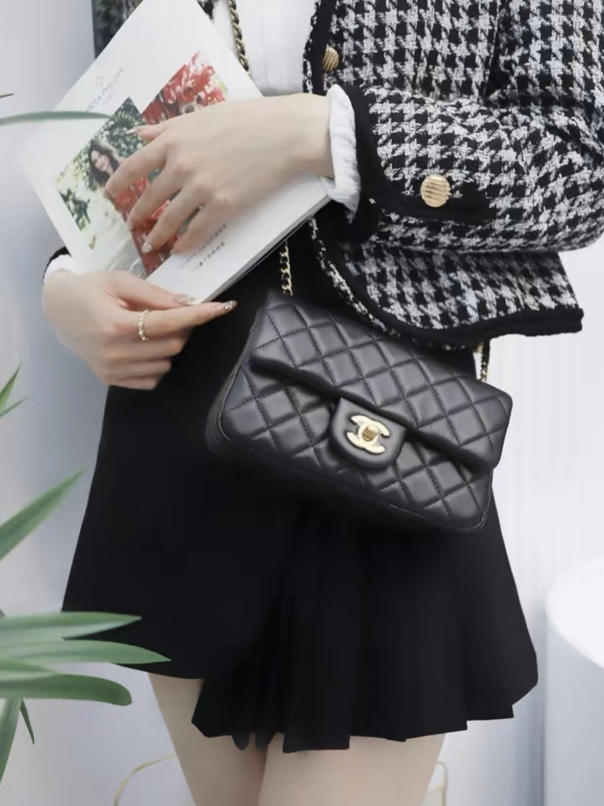 Chanel CF mini小羊皮口盖包 分享