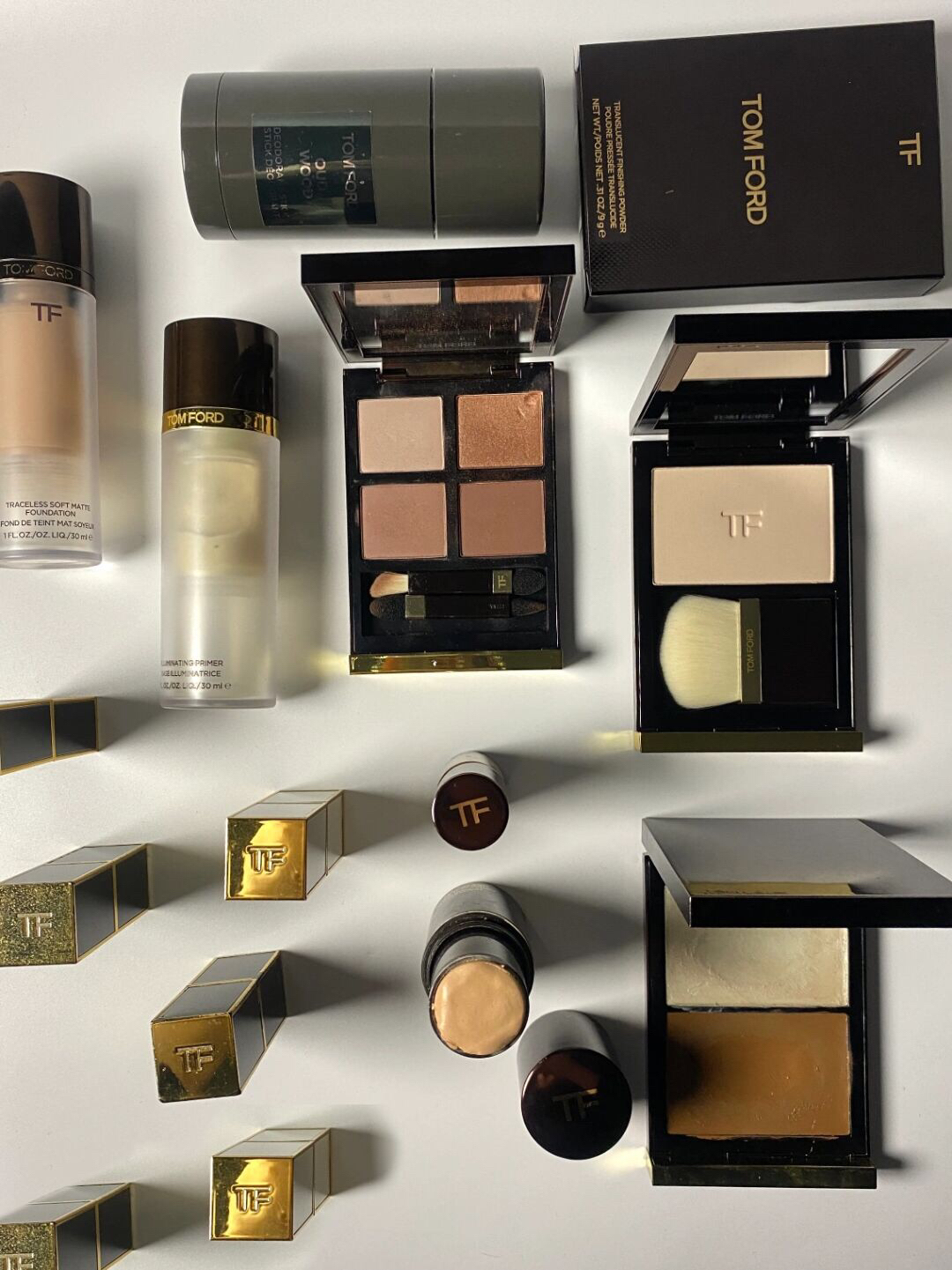 TomFord彩妆合集 值得买？粉饼眼影唇膏掉漆