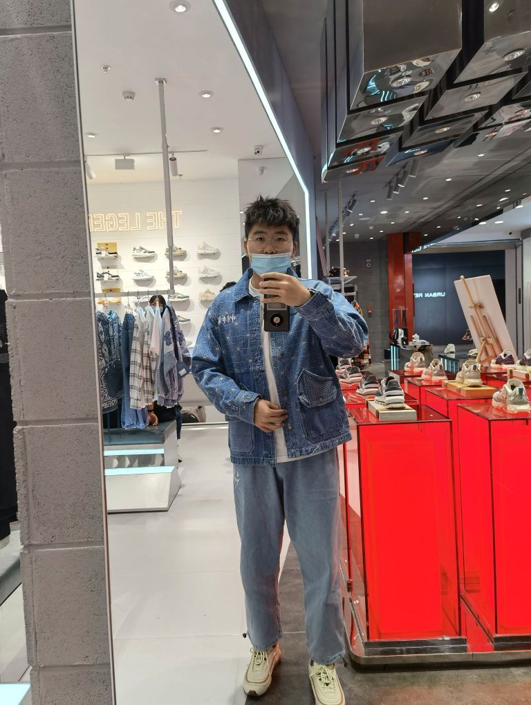 男友穿搭  百衲衣 蓝色牛仔