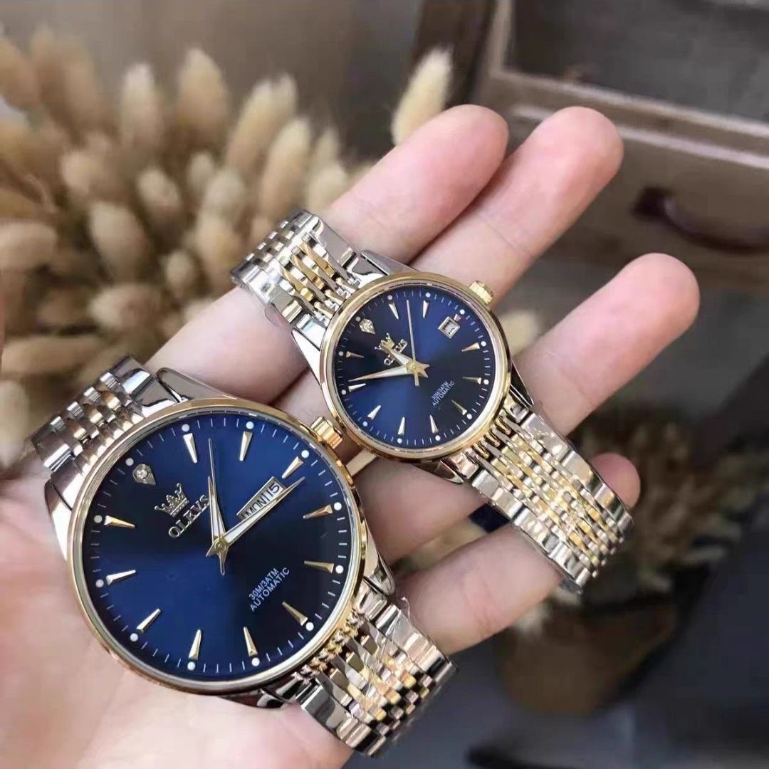 欧利时 简约时尚潮流全自动机械男女情侣手对表分享