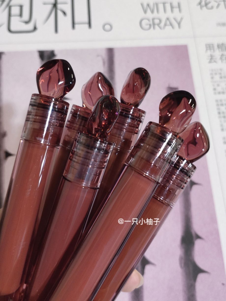 新品！低饱和花汁限定石头唇釉全试色🥰