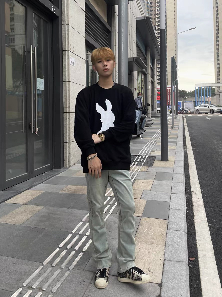 美式复古高街休闲牛仔裤