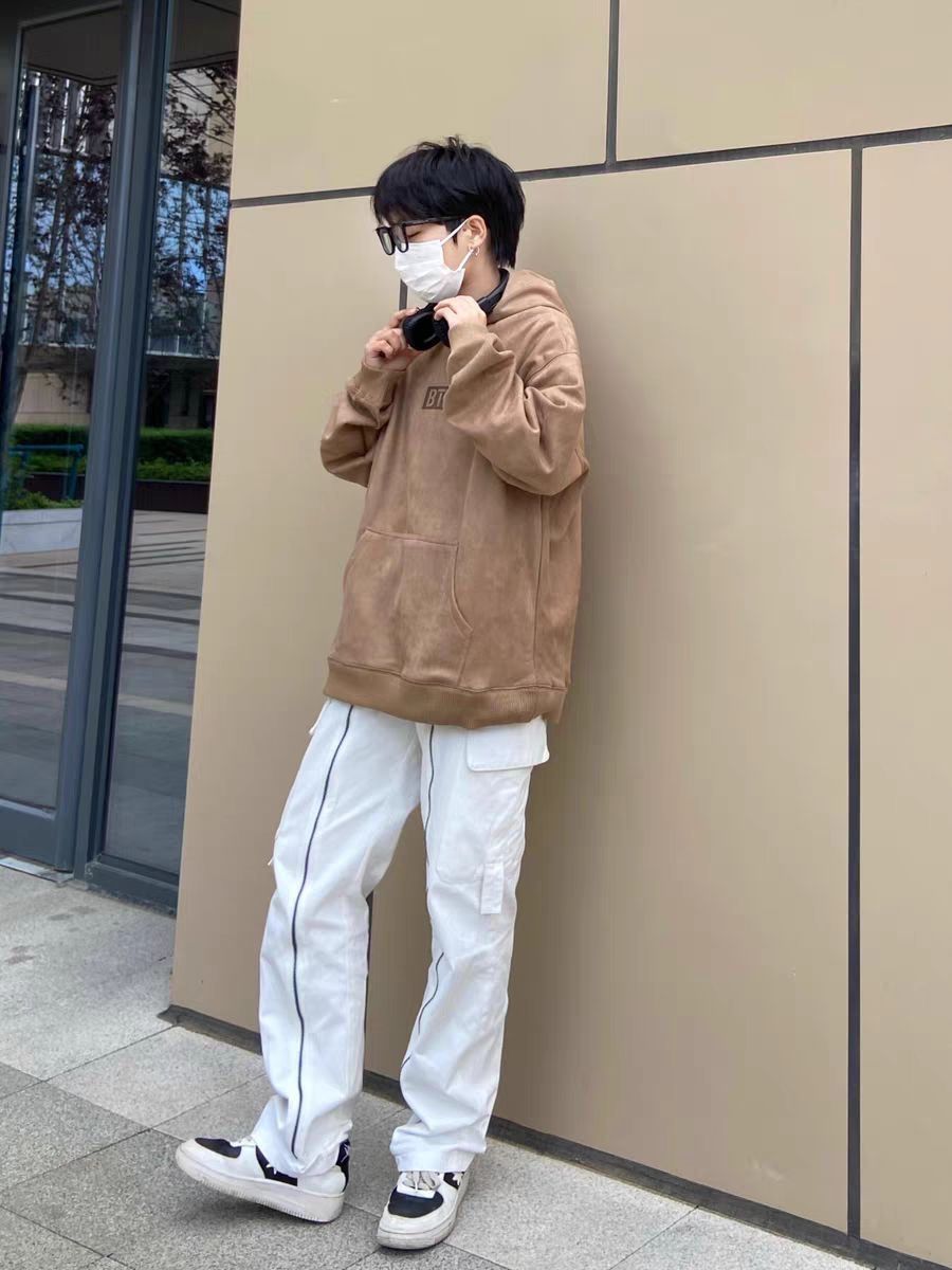 OOTD｜韩式男生穿搭，卡其色卫衣太爱了