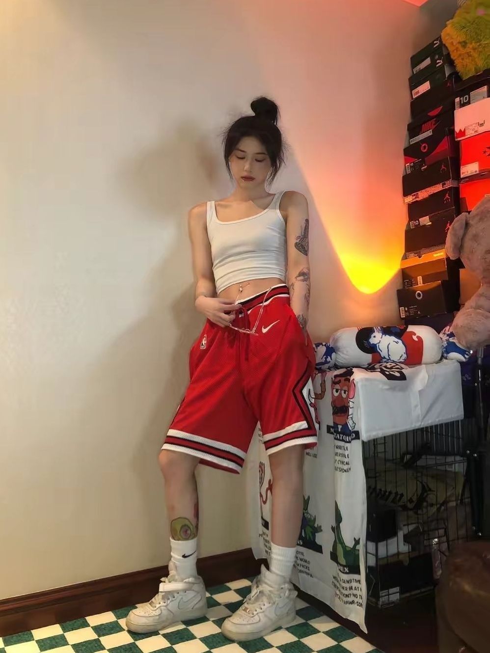 酷炫运动搭配Nike短裤