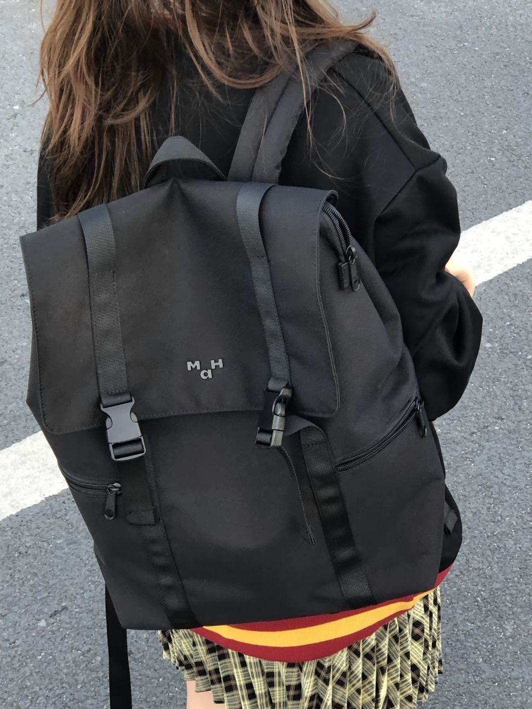 MAH纯色百搭双肩包分享