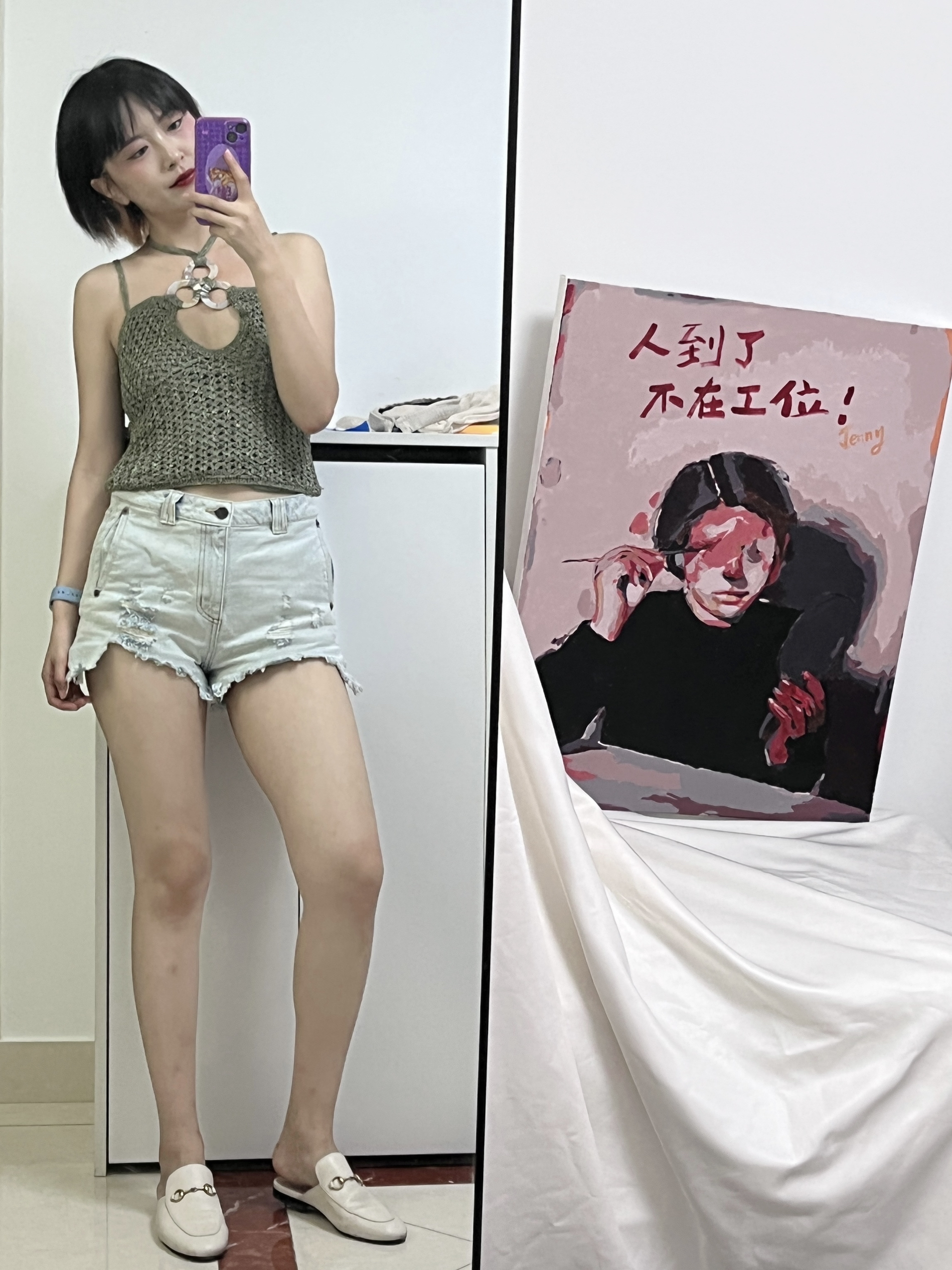 在吉古市集玩毛线！